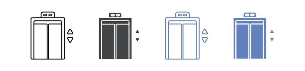 elevator icon vector set use for web © Gowravhraaj Studio 