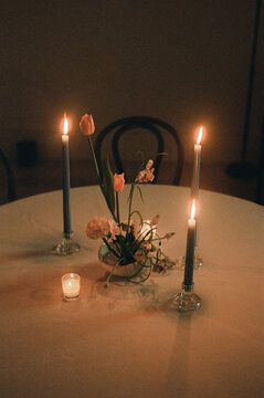 Moody Candlelight Reception