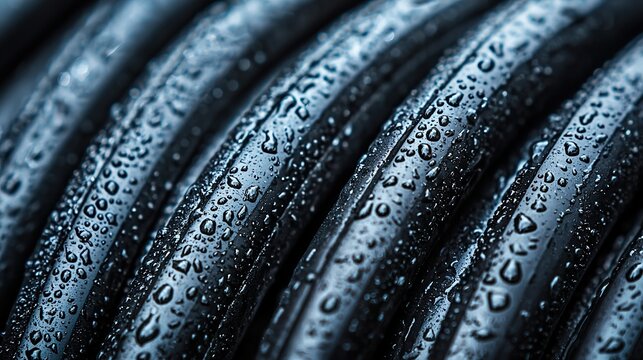 Garden hose nozzle grip, rubber texture, water droplets,