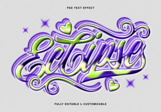 Retro Airbrush Text Effect