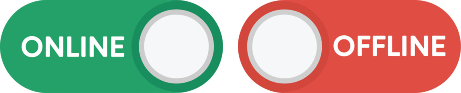 Internet connection, switch icon, online offline status button, on off toggle slider, network control symbol, line and solid graphic design.