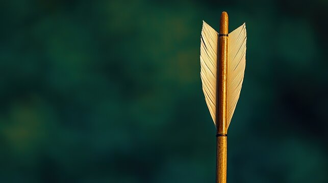 Target arrow fletching, feather texture, subtle blur