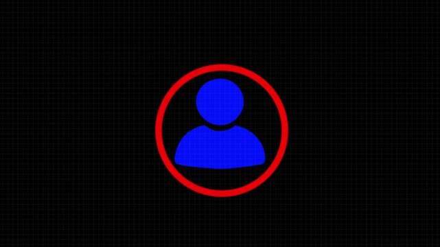 add user Icon of nice animated. Add new parson, Follow icon, alpha channel included. Animation of Add user icon, 4k video..