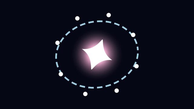 Colorful shapes and hearts floating with a poof text animation effect