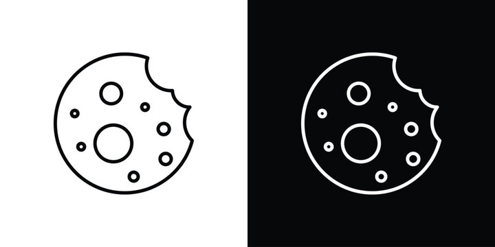 Cookie icon line logos series
