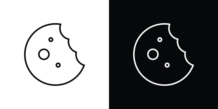 Cookie icon line logos series