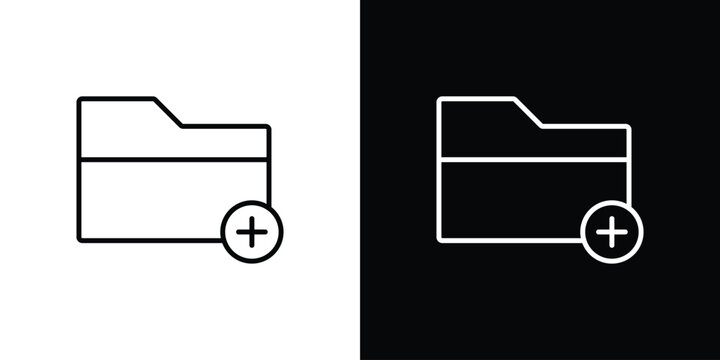 Create folder icon line logos series