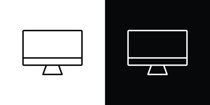 Desktop icon line logos series