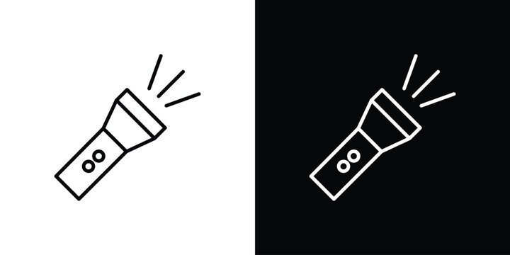 Flashlight icon line logos series