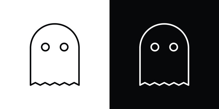 Ghost icon line logos series