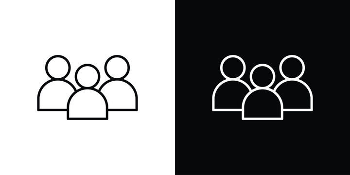 Group icon line logos series