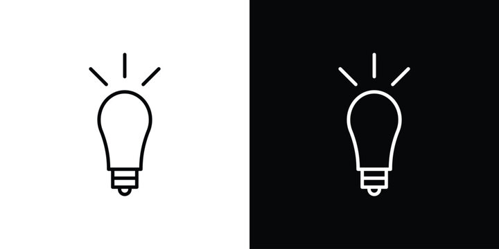Idea icon line logos series
