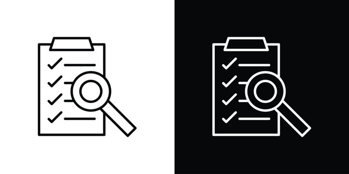 Inspection icon line logos series