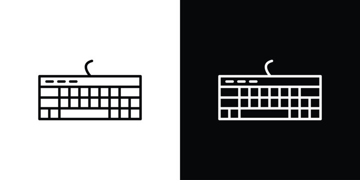 Keyboard icon line logos series