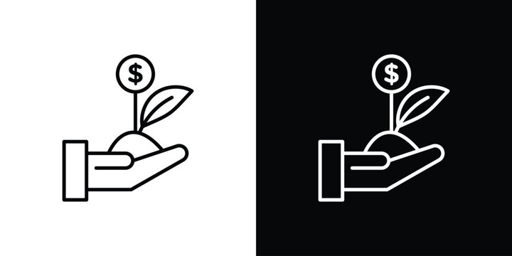 Investment icon line logos series