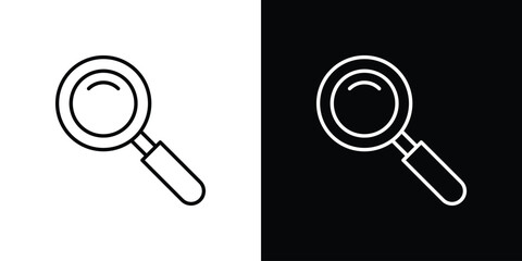 Loupe icon line logos series © ramsey