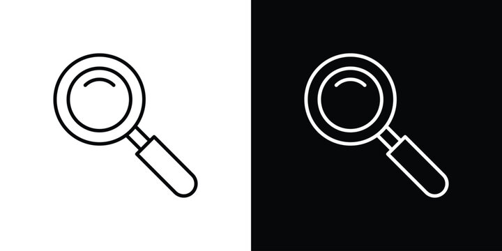 Loupe icon line logos series