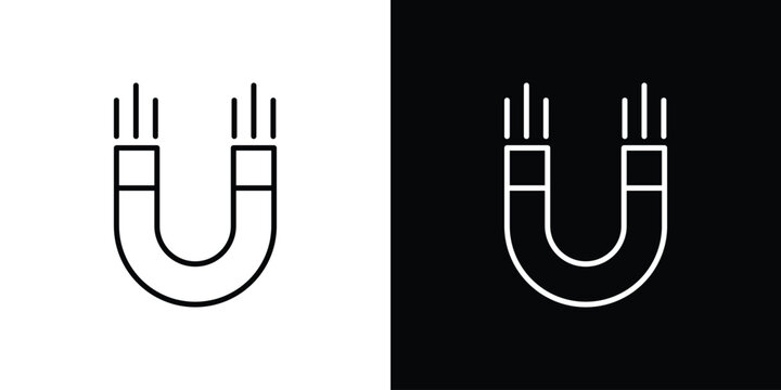 Magnet icon line logos series