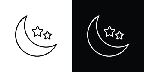 Moon icon line logos series © ramsey