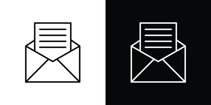 Newsletter icon line logos series