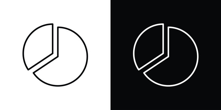 Pie chart icon line logos series