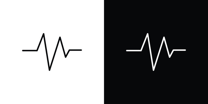Pulse icon line logos series