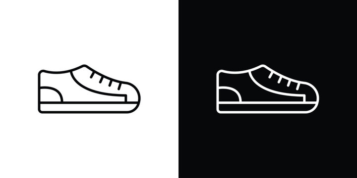 Sneaker icon line logos series