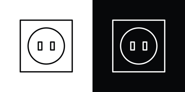 Socket icon line logos series