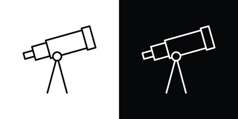 Telescope icon line logos series © ramsey