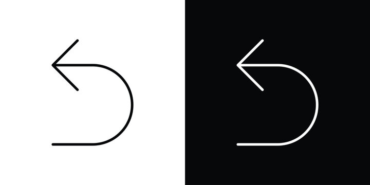 Undo icon line logos series