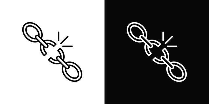 Weakness icon line logos series