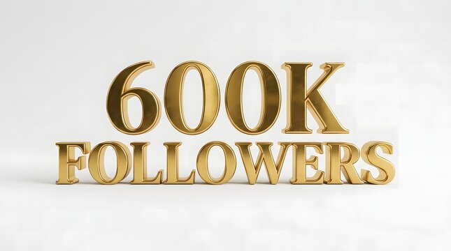 Golden 600k followers celebration social media milestone achievement