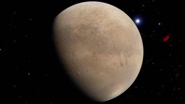 Mars - Rusty Red Planet Orbit 4K 60fps