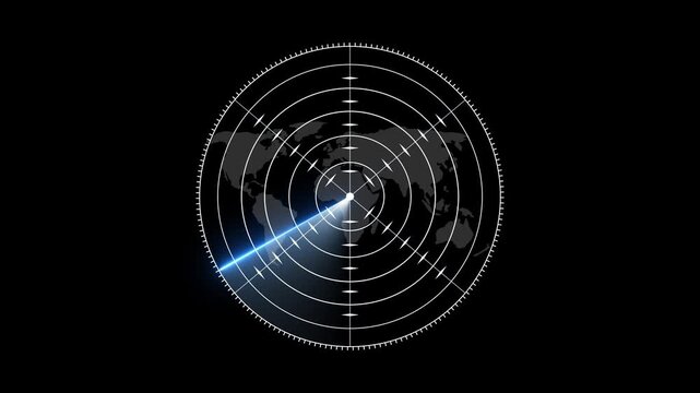 Digital radar scanner with map overlay motion sonar