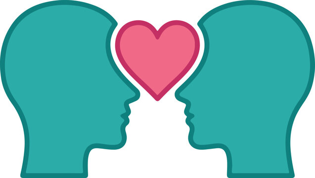 Mental Health Empathy Human Connection Vector Icon For Therapy Logo