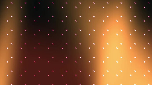 Abstract golden background with glowing white light dot grid pattern