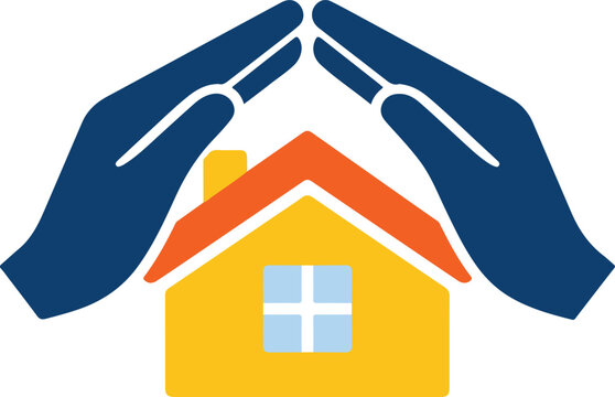 Home Protection Shelter Care Insurance Vector Icon For Charity Logo