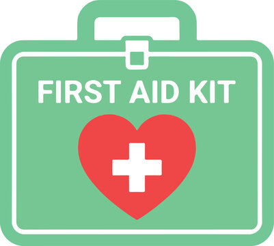 First Aid Kit Medical Heart Emergency Vector Icon For Healthcare Logo