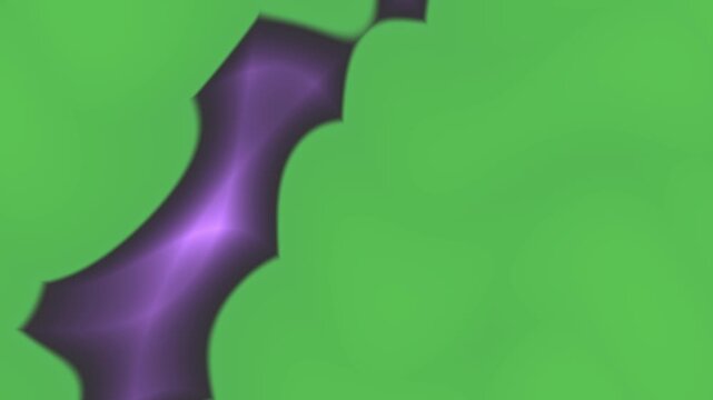 Abstract Green And Purple Fluid Organic Shapes Motion Background