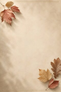 Thanksgiving autumn maple leaves frame elegant fall background with copy space