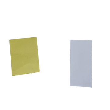 Yellow and gray geometric blocks icon set isolated on white background
