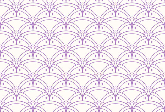Modern cute art deco seamless pattern. Trendy abstract texture. Vector geometric background.