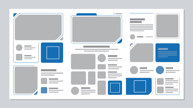 Blue accented web dashboard interface template