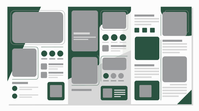 Green multi-page corporate catalog design