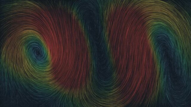 Flowing wind vector field lines curling smoothly in a seamless 3D render loop visualizing gentle summer breezes and serene atmospheric circulation patterns