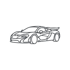 Obraz premium High performance supercar detailed outline.