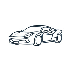 Fototapeta premium High performance sports car outline vector.