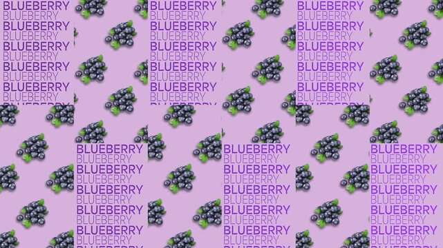 Organic Natural Blueberry seamless motion pattern