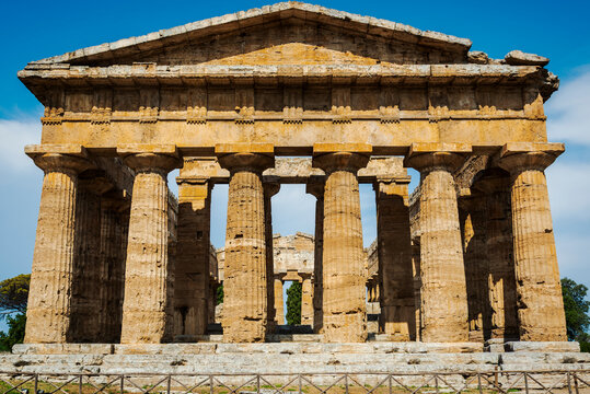 Paestum archaeological Park. Temple of Neptune.
