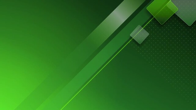 Abstract green geometric background with diagonal stripes with stripes translucent squares video green